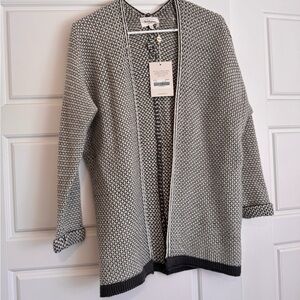 Bohme Black and White Textured Cardigan